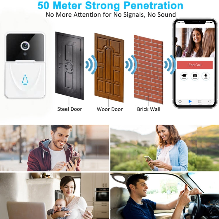 DoorBell X3 VGA WiFi Smart Video Doorbell with Chime, Support Night Vision, DoorBell X3 DoorBell X3 VGA WiFi Smart Video Doorbell with Chime, Support Night Vision, DoorBell X3